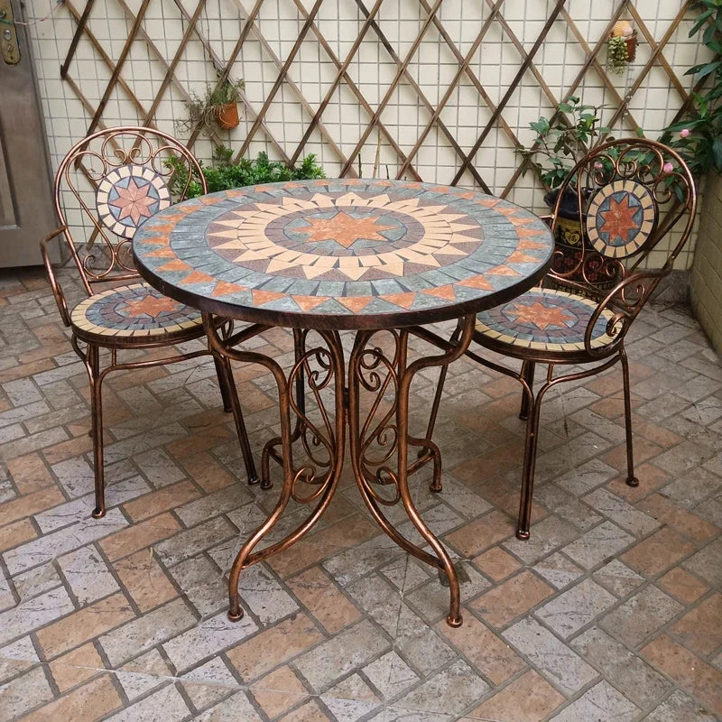 Lounge Sectional Garden Furniture Set Modern Natural Metal Balcony Garden Furniture Nordic Design