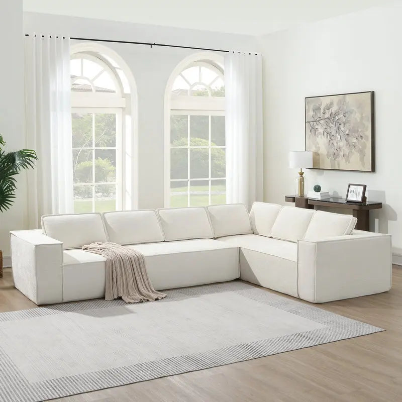 WavesloopCN Minimalist Modular Sectional Sofa Chenille