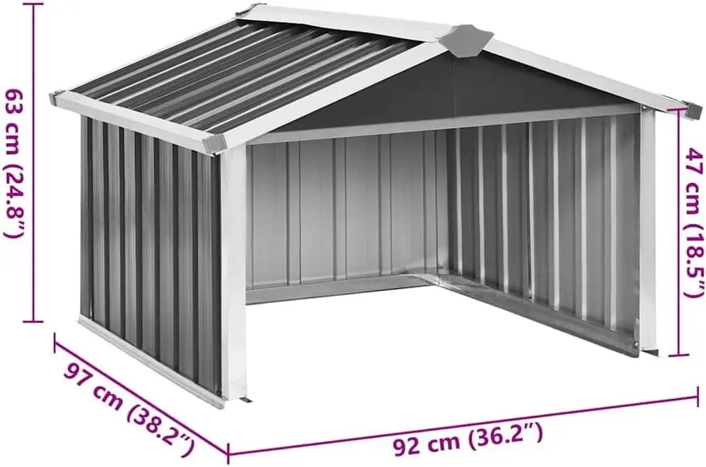XMSJ Garden Robot Lawnmower Shed Galvanized Steel Garage