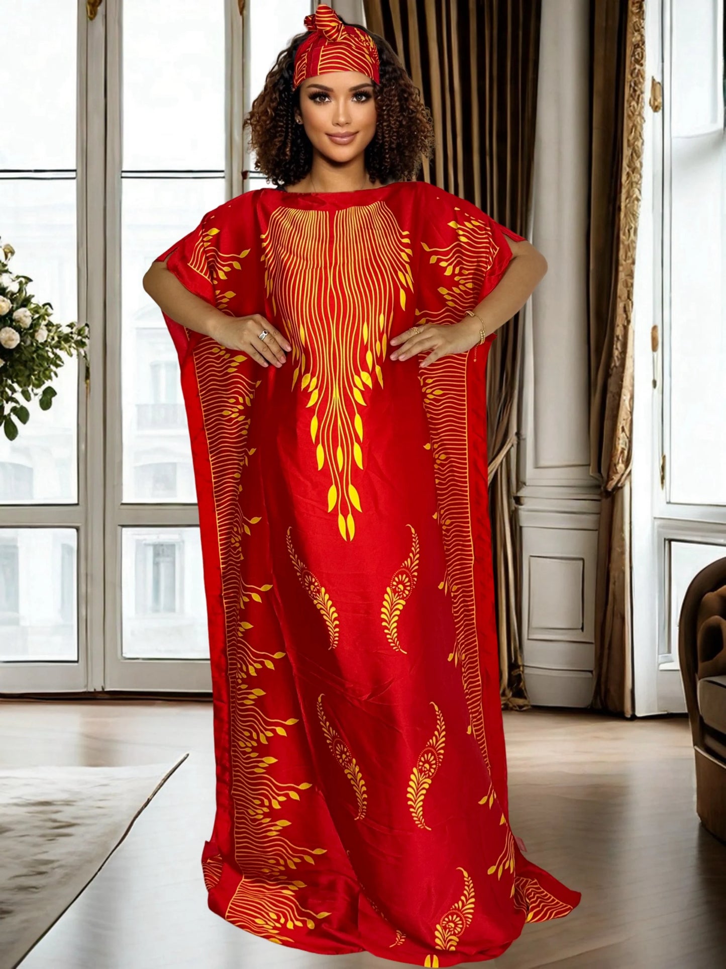 Elegant Women's Floral Print Dress for Casual and Formal Events