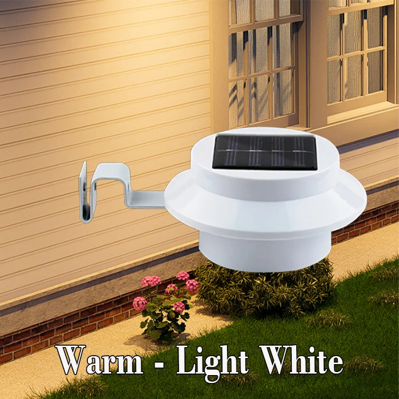 XIWANGFIRE Solar Gutter Lights for Porch Pathway Garden Lighting
