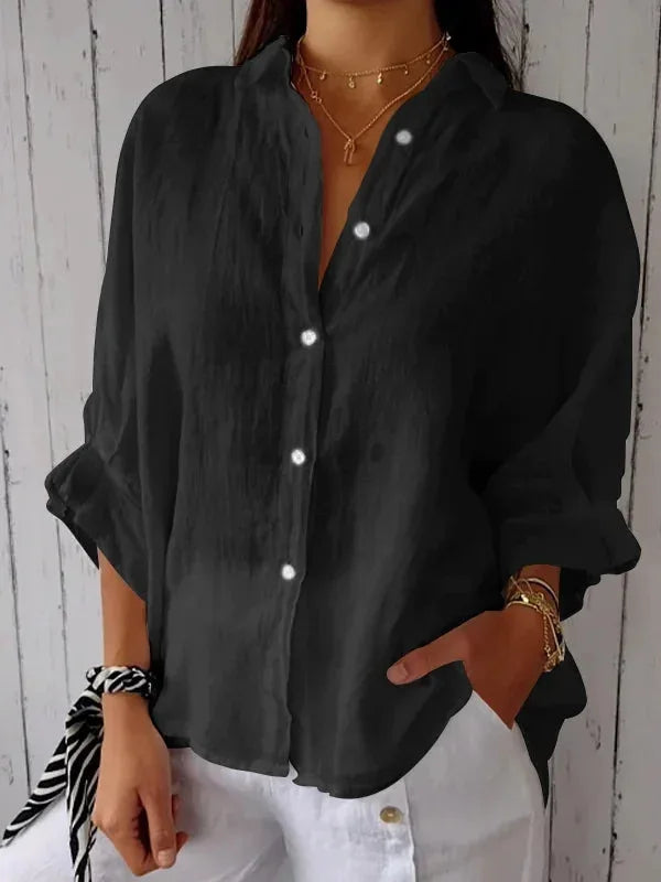 CN Guangdong Cotton Linen Womens T Shirt Loose Fit Top