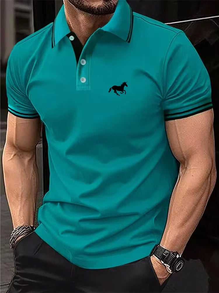 Men's Classic Polo Shirt Casual Summer Short Sleeve Top