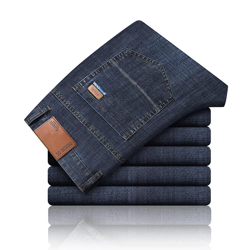 KUBROC New Ice Silk Denim Jeans for Men