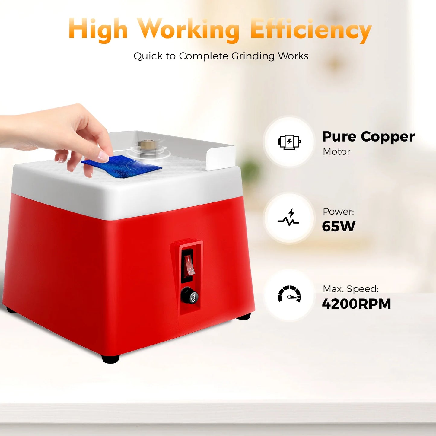 Electric Diamond Glass Grinder Polishing Tool for Stonecraft