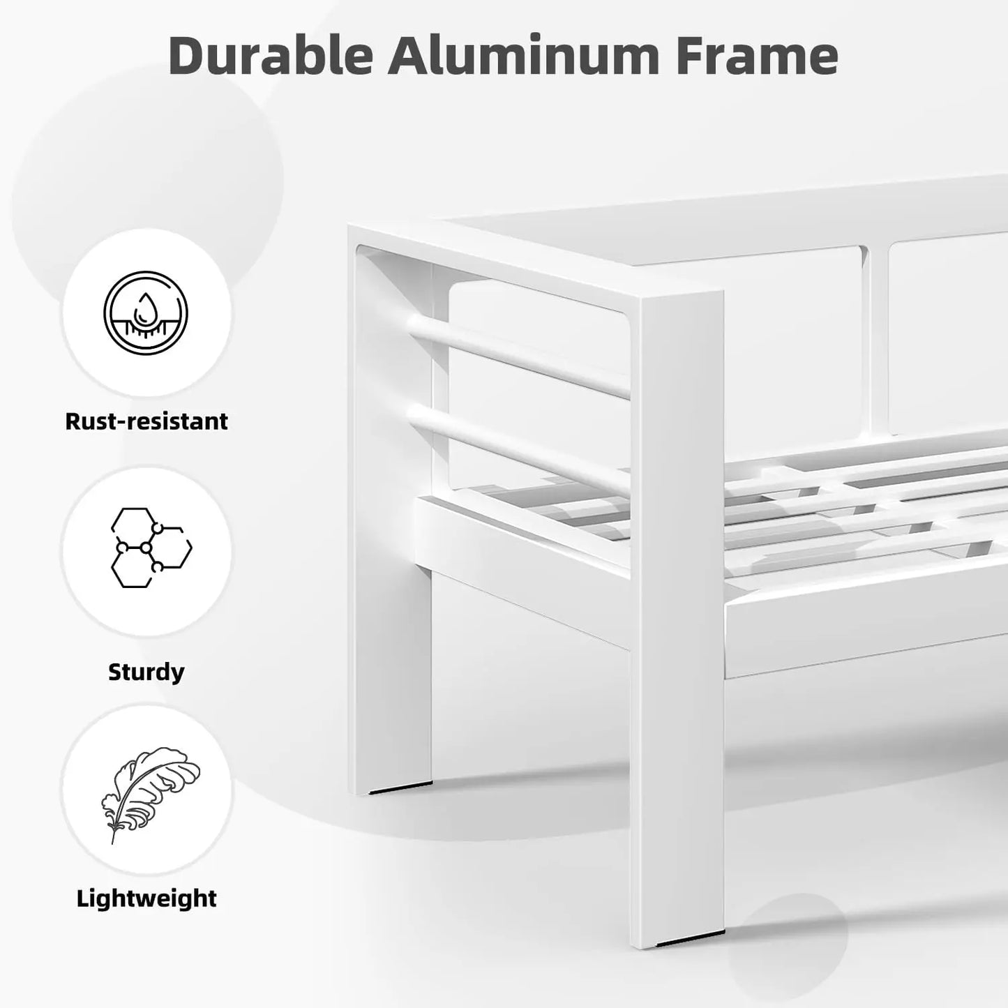 XMSJ 7 Piece Aluminum Patio Furniture Set With Coffee Table