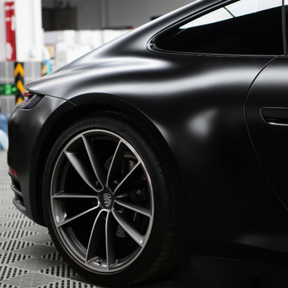 Vinyl Wrap Matte Black Car Film Decal Roll with Bubble Free Air Release Technology Self Adhesive DIY Decor Accessories
