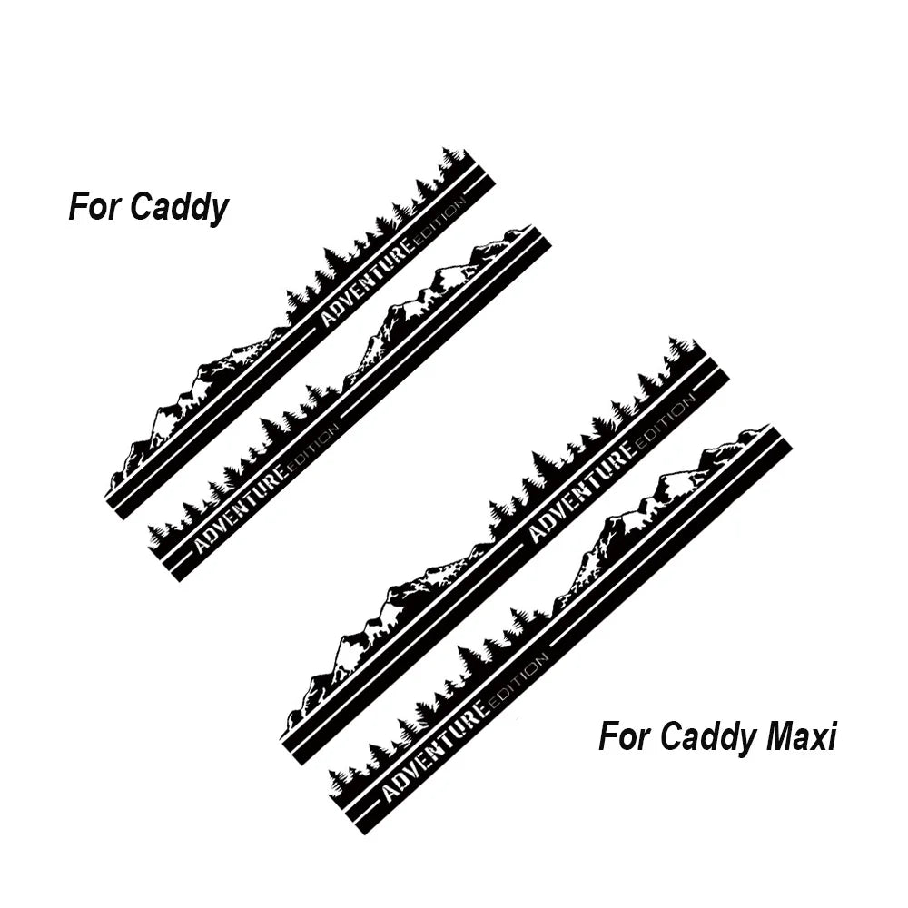 2PCS Car Stickers for Volkswagen VW Caddy MK1 MK2 MK3 MK4 Maxi Kombi Camper Van Vinyl Decals Tuning Accessories
