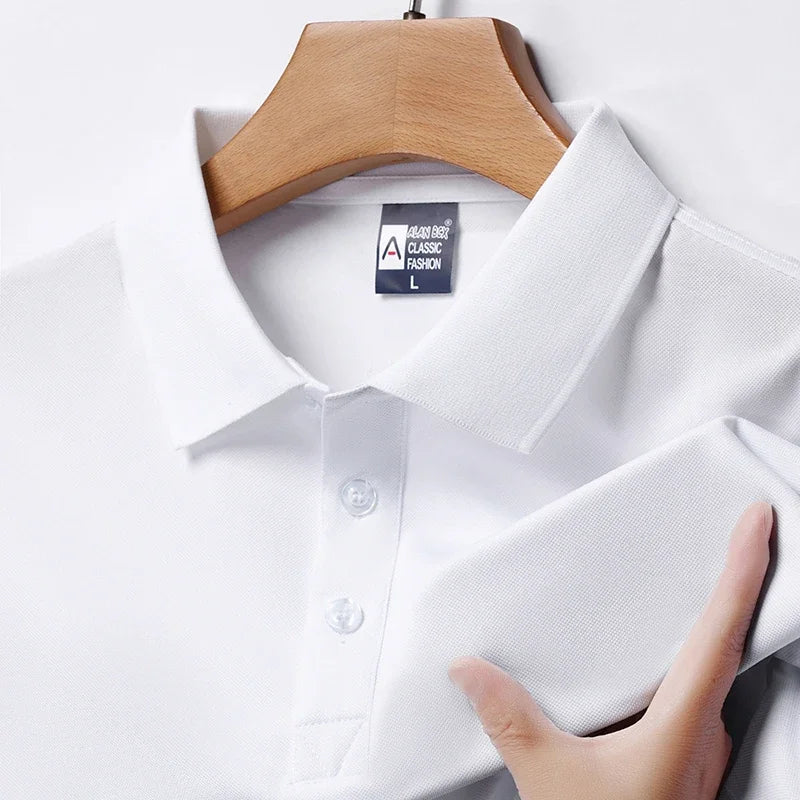 Men's Breathable Short Sleeved Polo Shirt for Summer Style
