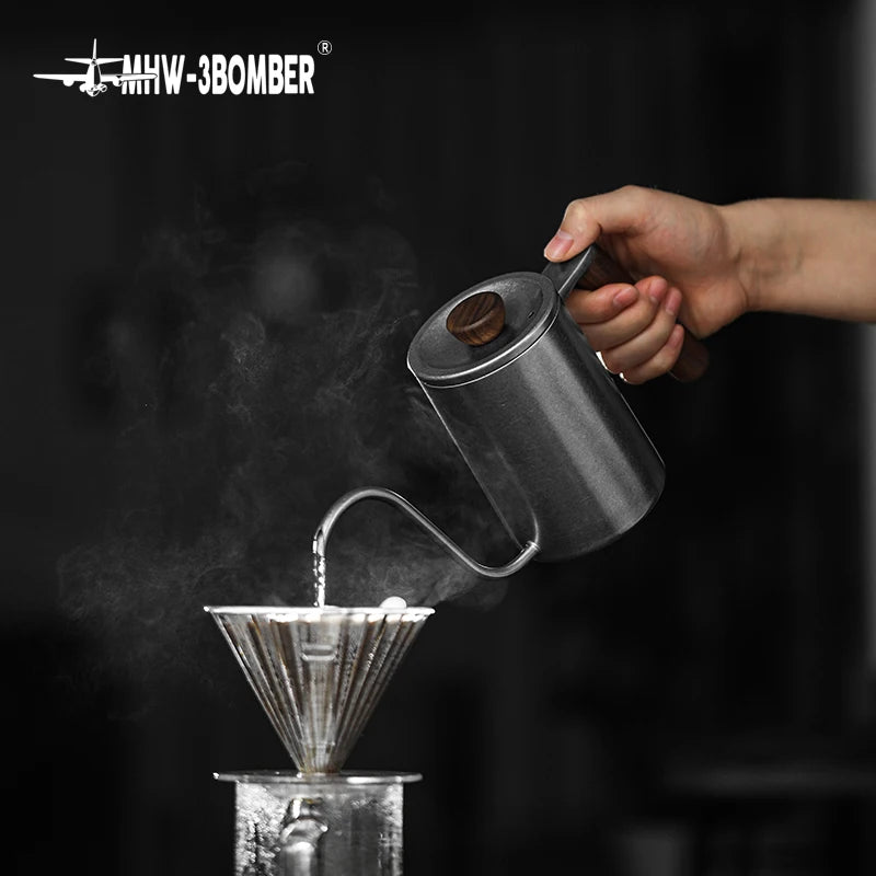 Stainless Steel Gooseneck Pour Over Coffee Kettle For Baristas
