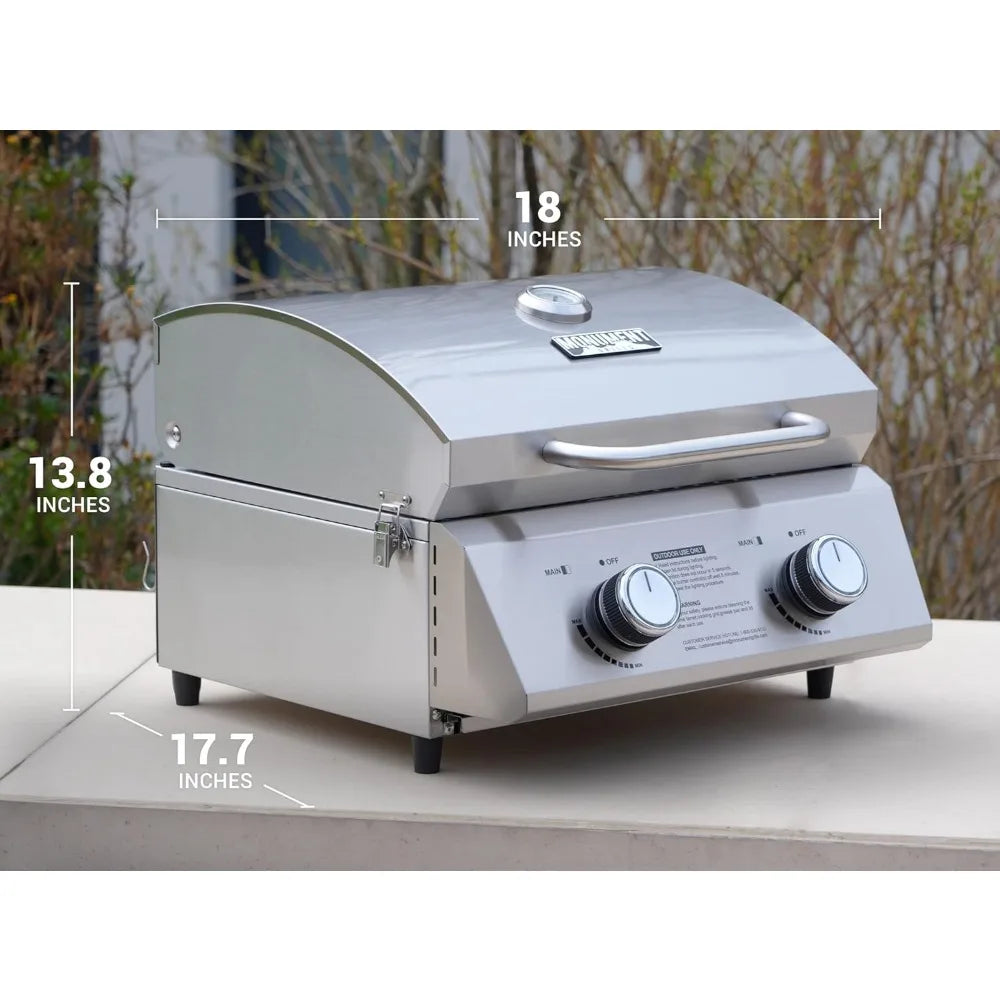Portable Propane Gas Grill for Outdoor Camping and BBQ Cooking