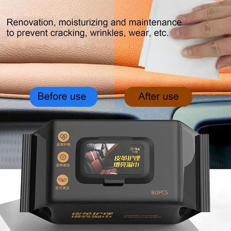 Leather Interior Wipes for Car Cleaning and Maintenance
