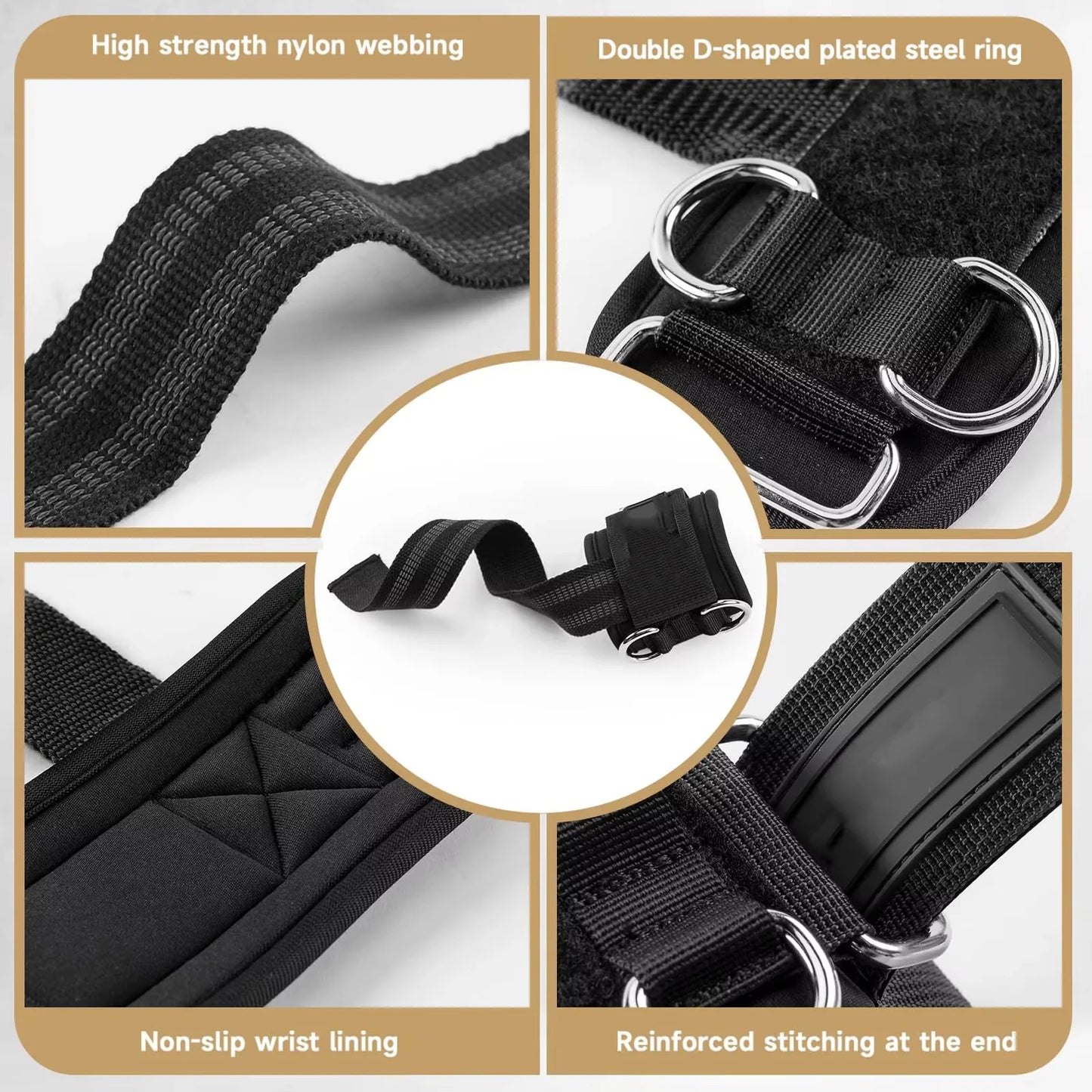 Non Slip Wrist Straps For Weightlifting And Deadlifting