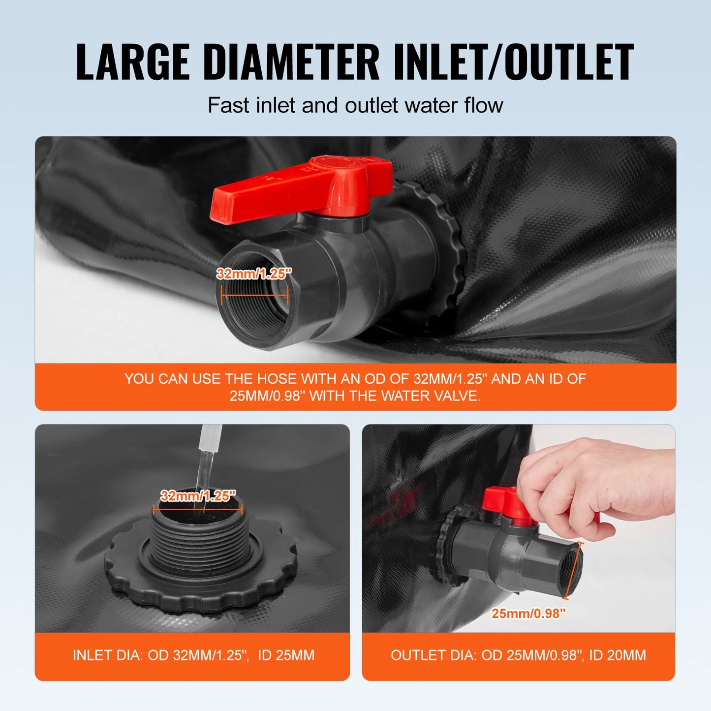 Portable Water Storage Bladder Tank for RV and Outdoor Use