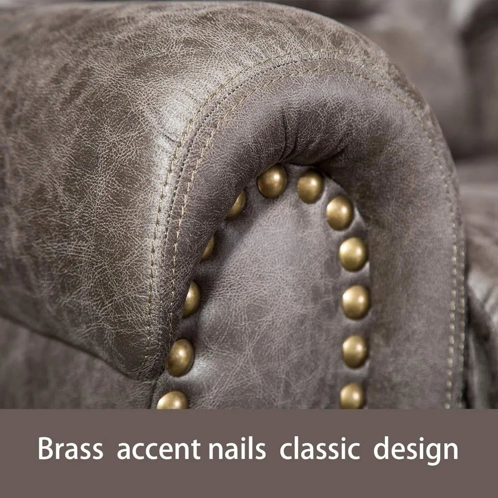 Electric Recliner Chair With USB Port Bonded Leather