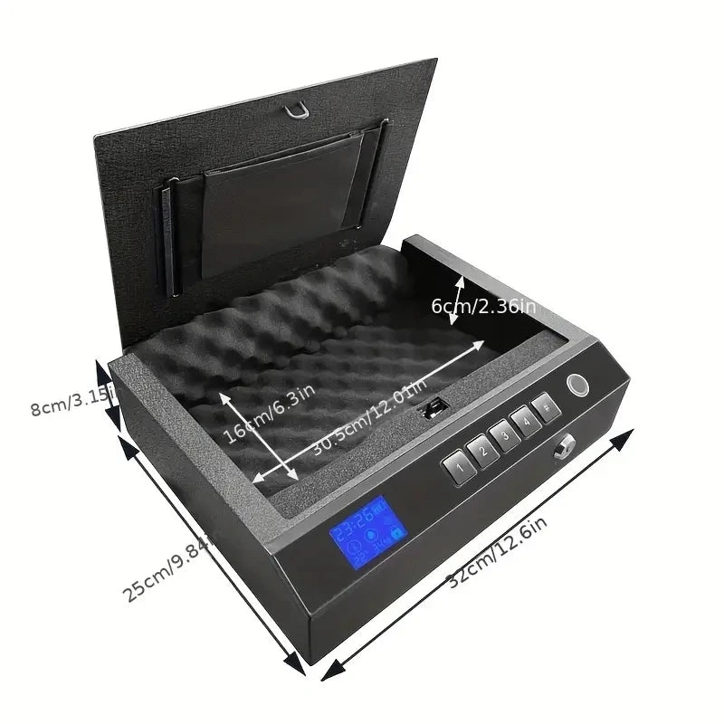 Home Quick Access Lock Box with Multiple Unlock Methods