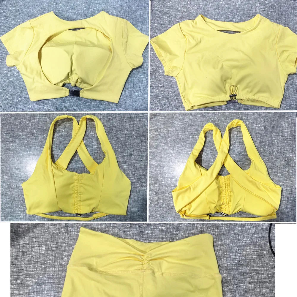 Ceodogg Womens Sports Yoga Crop Top Backless Fitness