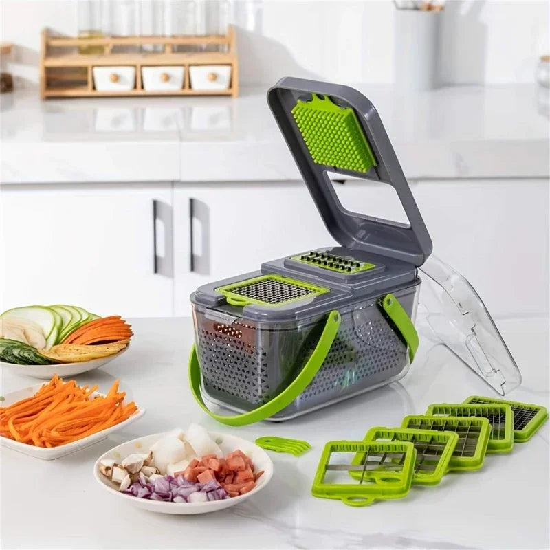 Multifunctional 22 Piece Manual Chopper Kitchen Accessory Set
