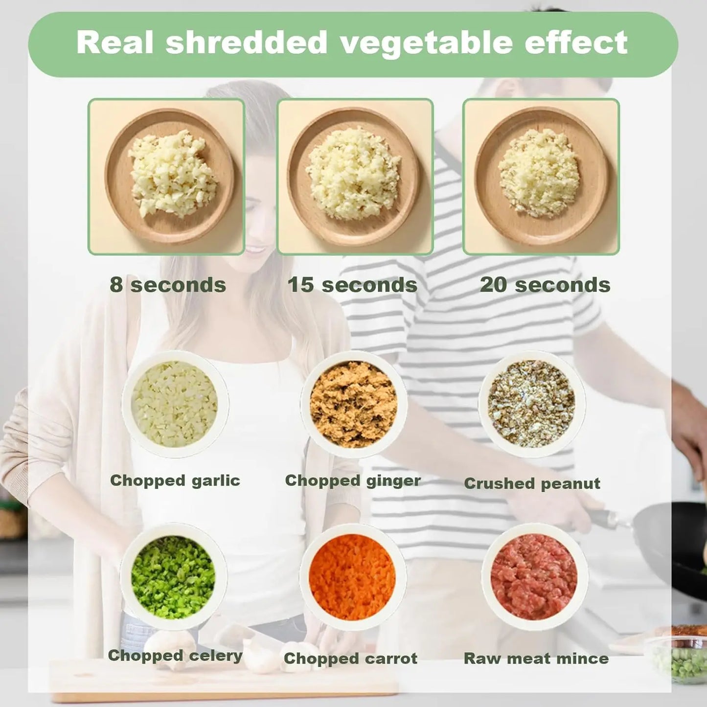 Portable 4 in 1 Electric Vegetable Cutter and Masher Set