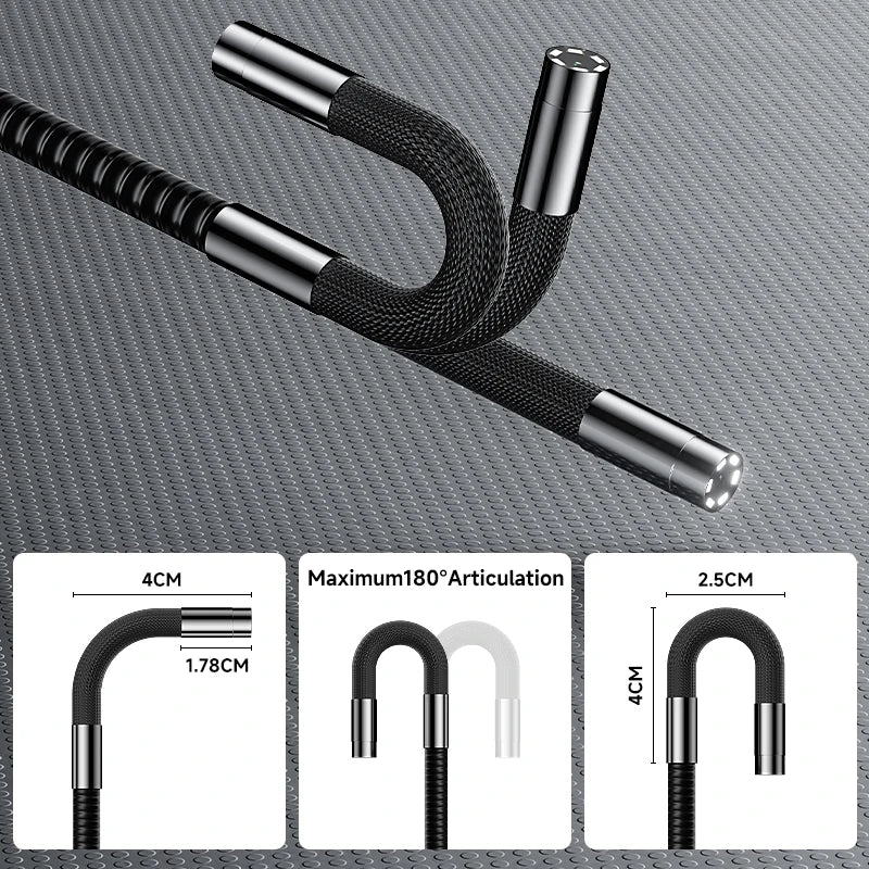 Articulating Borescope Inspection Camera with 1080P Resolution