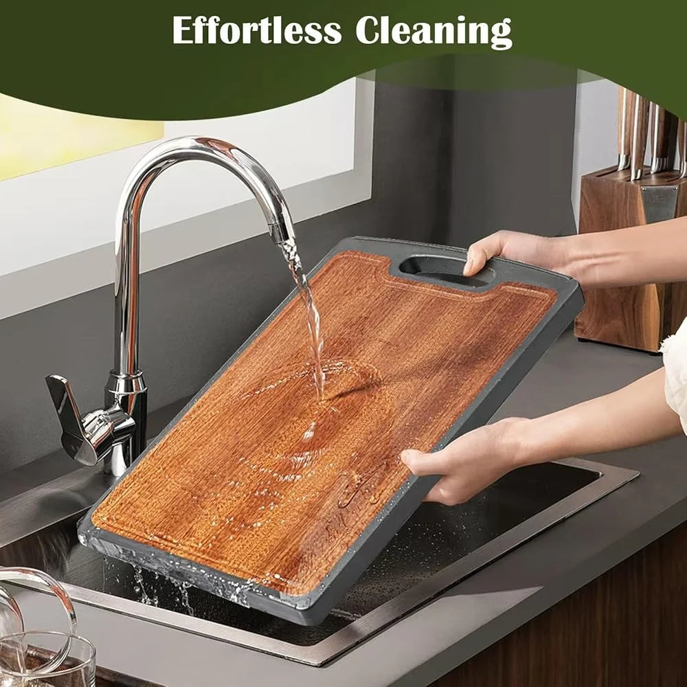 Titanium Double Sided Cutting Board With Juice Groove