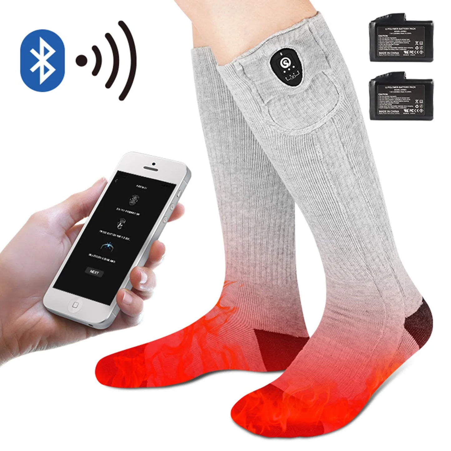 Savior Heated Socks With Rechargeable Bluetooth Heating For Winter