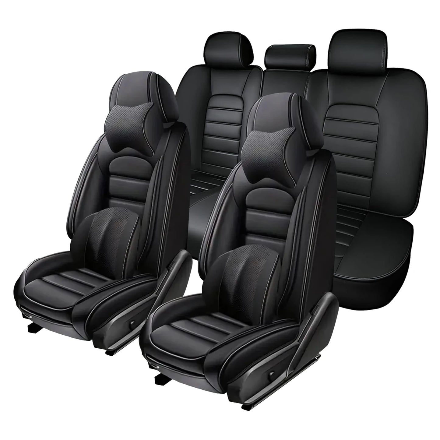 Suitable For Cadillac CTS 2014 2019 Models Car Seat Cover Thickened PU Leather Material 5 Pieces Full Set