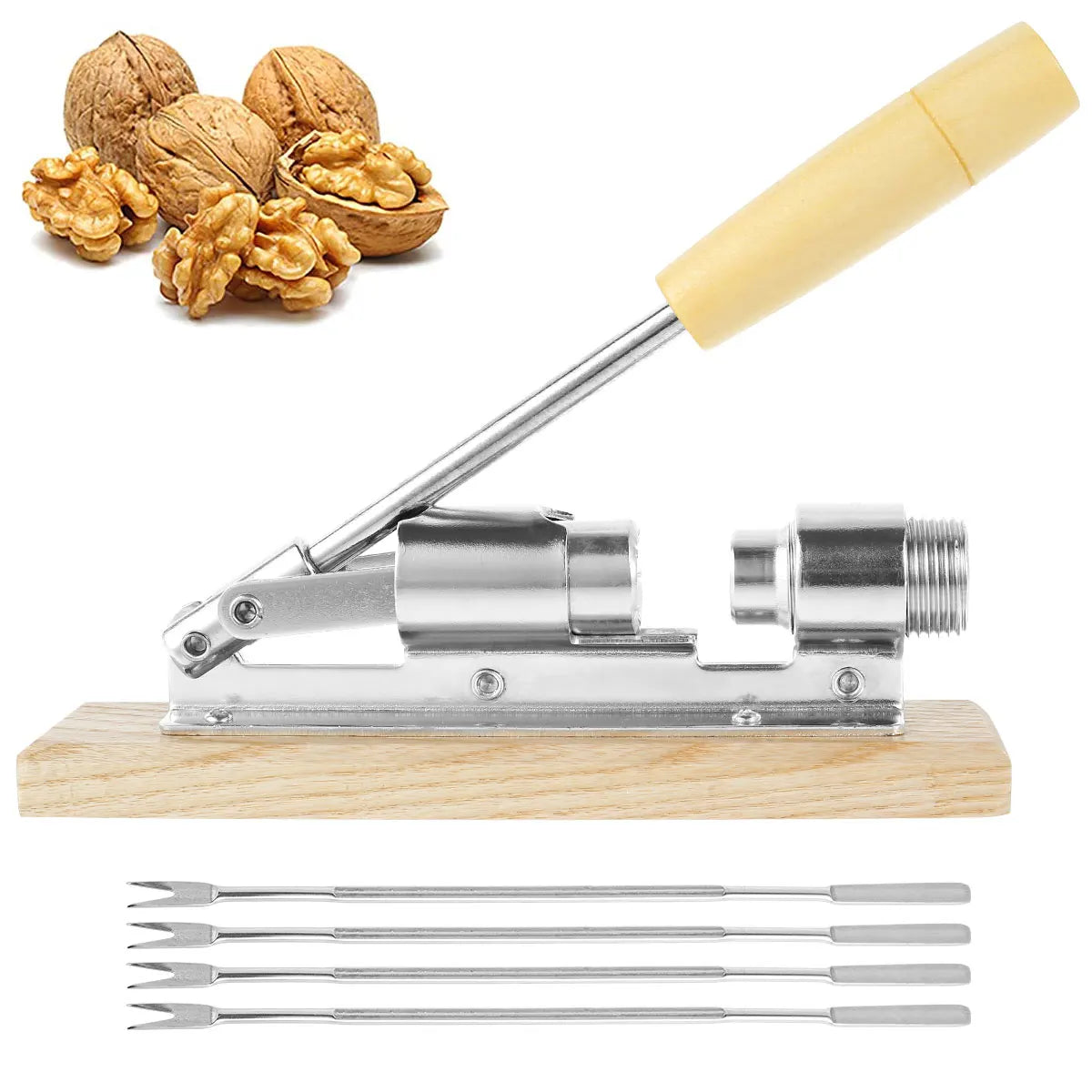 Adjustable Pecan Nut Cracker Tool for Easy Nut Opening