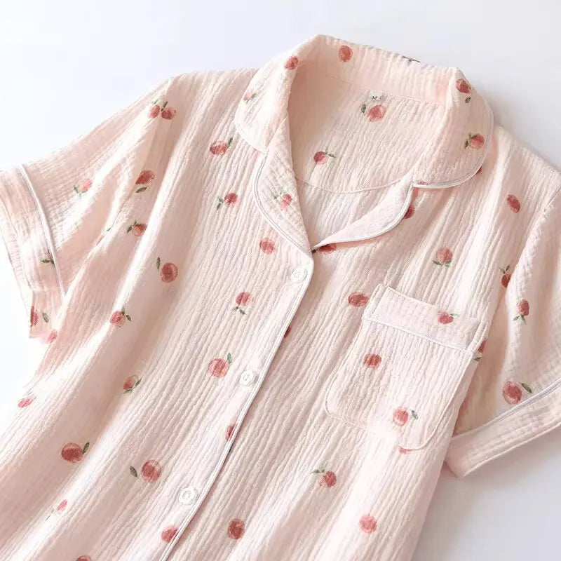 Cloud Cotton Story Women Cotton Crepe Pajama Set Two Piece