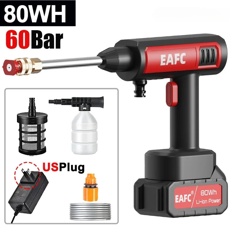 EAFC 60 Bar Electric High Pressure Washer Carwash Gun Cordless