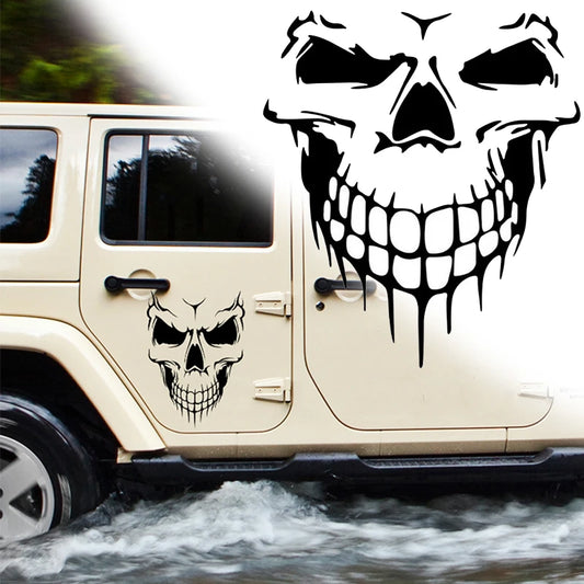Car Sticker Skull Decal Horrific Skeleton Vinyl Removable Waterproof Auto Styling Accessories