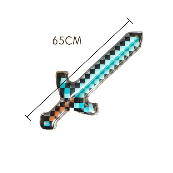 Miner Pixel Crafting Inflatable Sword Axe Party Decoration Toys