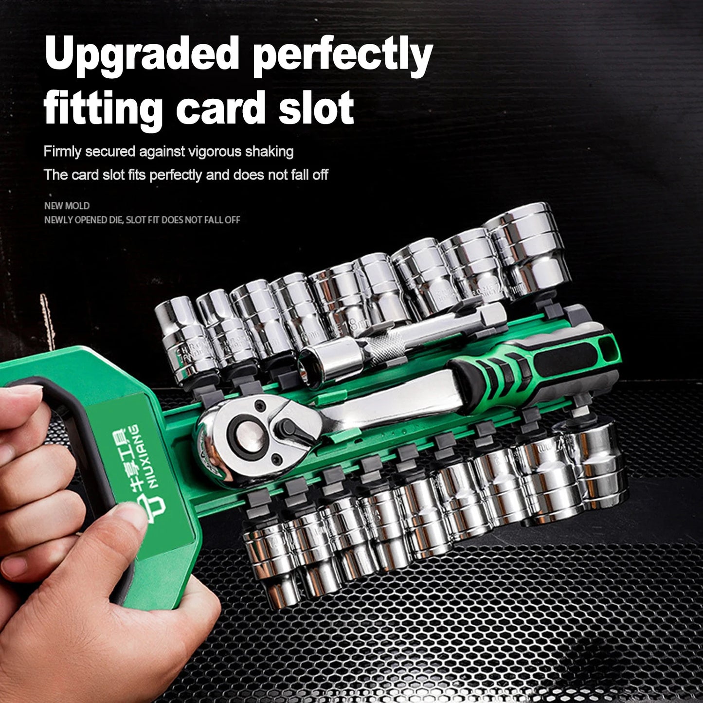 Ratchet Socket Wrench Set With Quick Release Reversible Handle