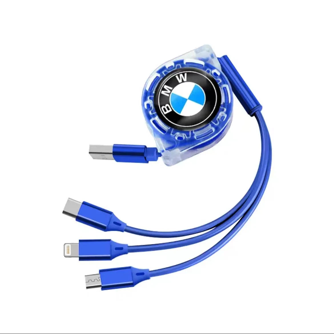 BMW 3 In 1 Fast Charger USB Data Cable Car Accessories