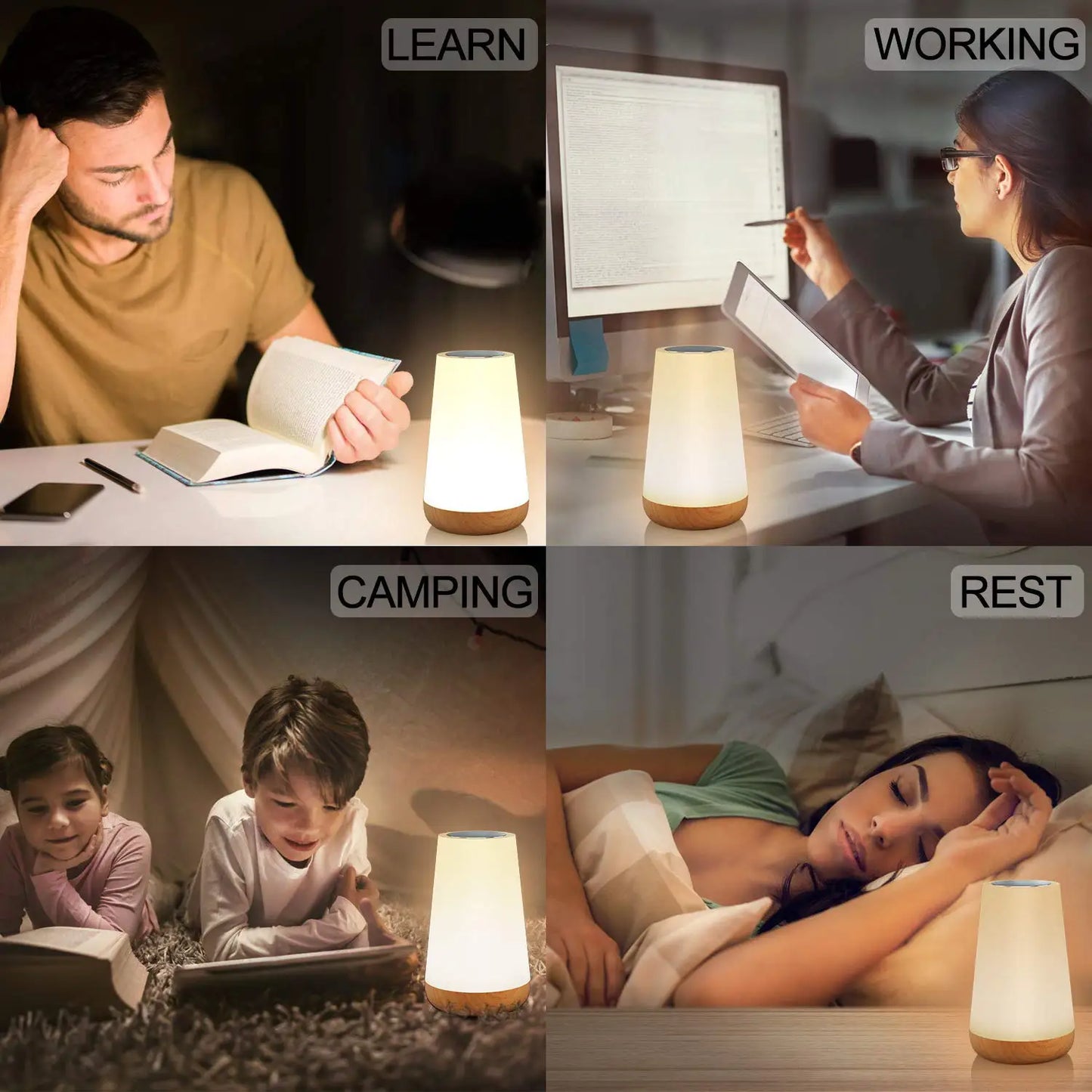 Color Changing Remote Control Night Light for Bedside Use with 13 Colors and 5 Brightness Levels