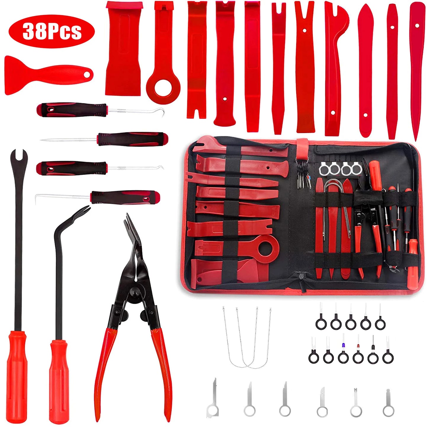JOIGVFNH 38Pcs Car Trim Removal Tool Set For Door Panel