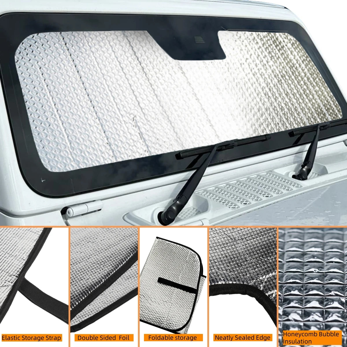 Car Sunshade Visor Insulation Pad for Jeep Wrangler Gladiator