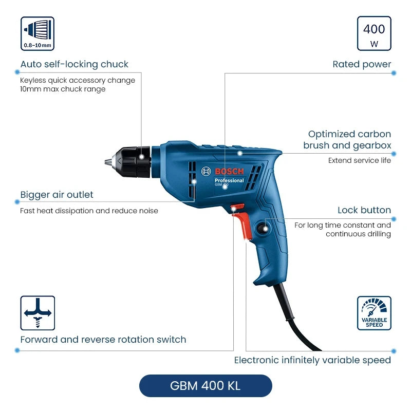 Bosch GBM400KL Electric Drill and Screwdriver Multifunction