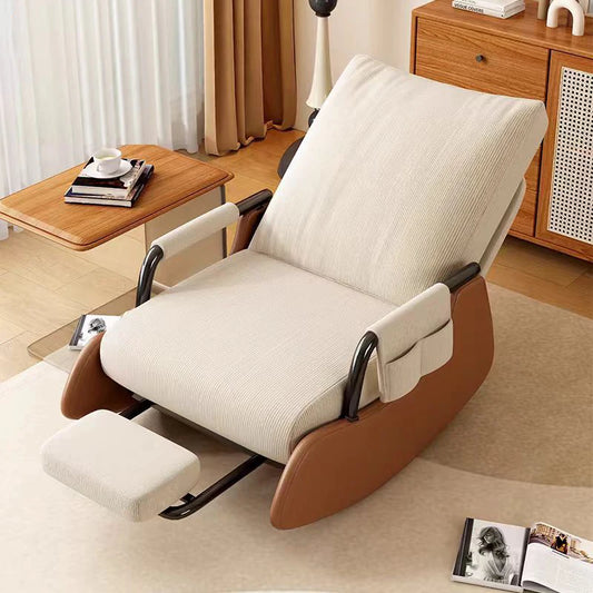 Modern Fabric Rocking Chair For Living Room Balcony Outdoor