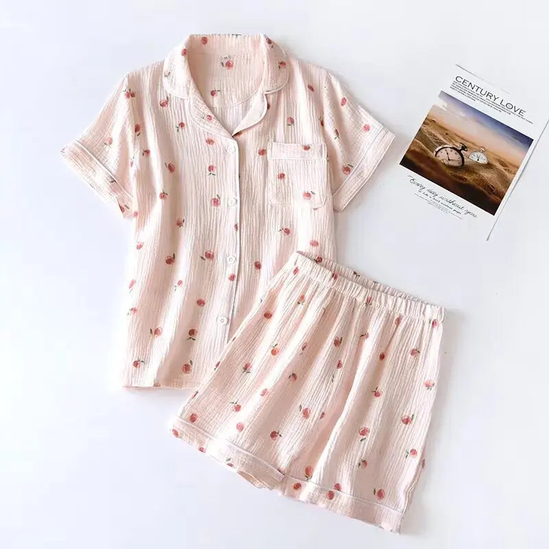 Cloud Cotton Story Women Cotton Crepe Pajama Set Two Piece