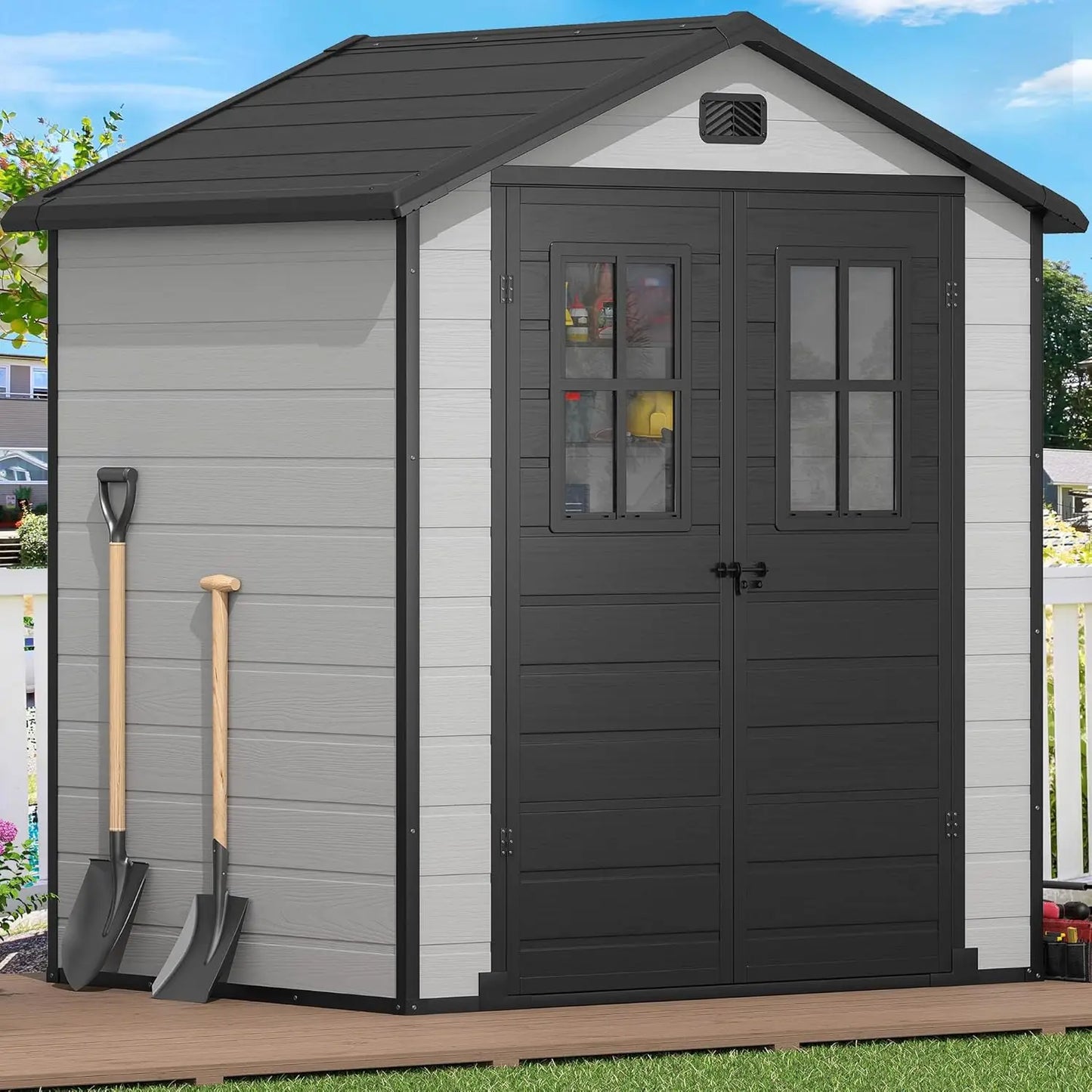 High-concerned Plastic Storage Shed for Garden Tools