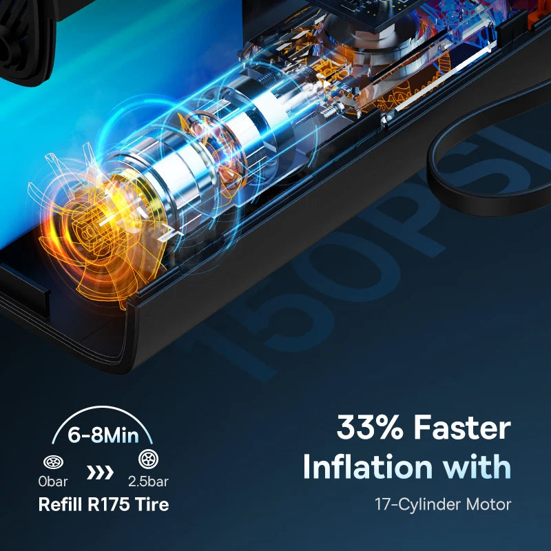 Baseus Wireless Air Pump Smart Digital Inflator for Vehicles