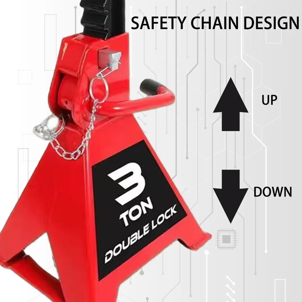 Hign-concerned 3 Ton Jack Stands With Double Locking