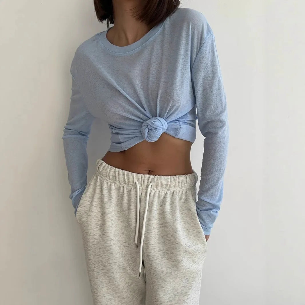 Baomyzhuo Soft Knit Women T Shirts Long Sleeve Casual Top