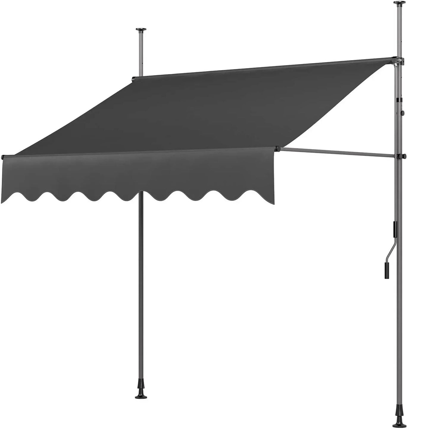 Retractable Outdoor Patio Awning Sunshade Canopy for Backyard