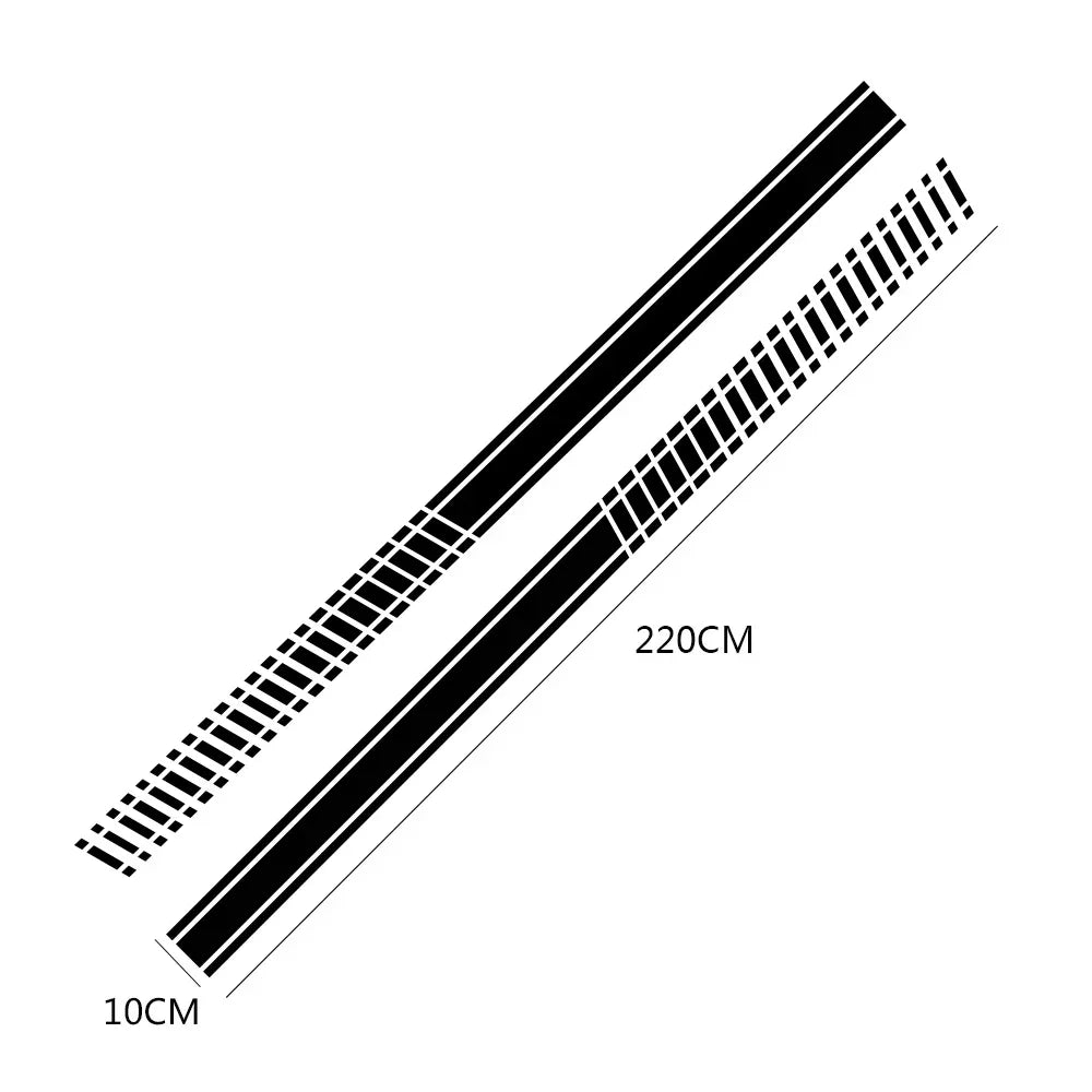 2PCS Universal Car Body Long Stripe Sticker Auto Accessories for Suzuki Volvo Tesla Skoda VW Volkswagen Smart Seat Subaru Toyota