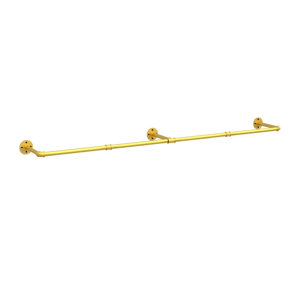 Wisfor Industrial Pipe Metal Clothes Rail Wall Mounted Rack