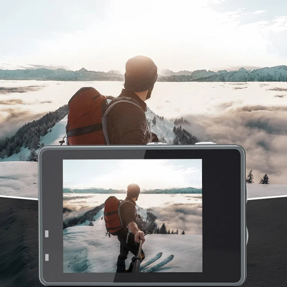 5K Action Camera with Dual Screen and Remote Control