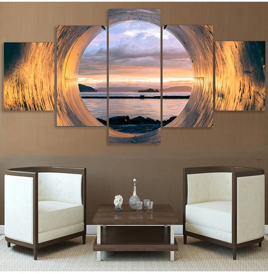 Form Sunset Ocean View Landscape Canvas Wall Art Home Decor