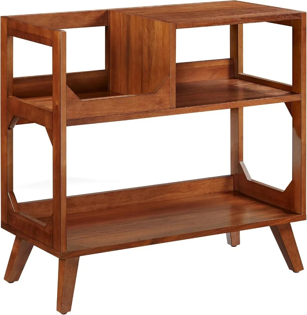 Asheville Mid-Century Modern Media Console for Vinyl Records